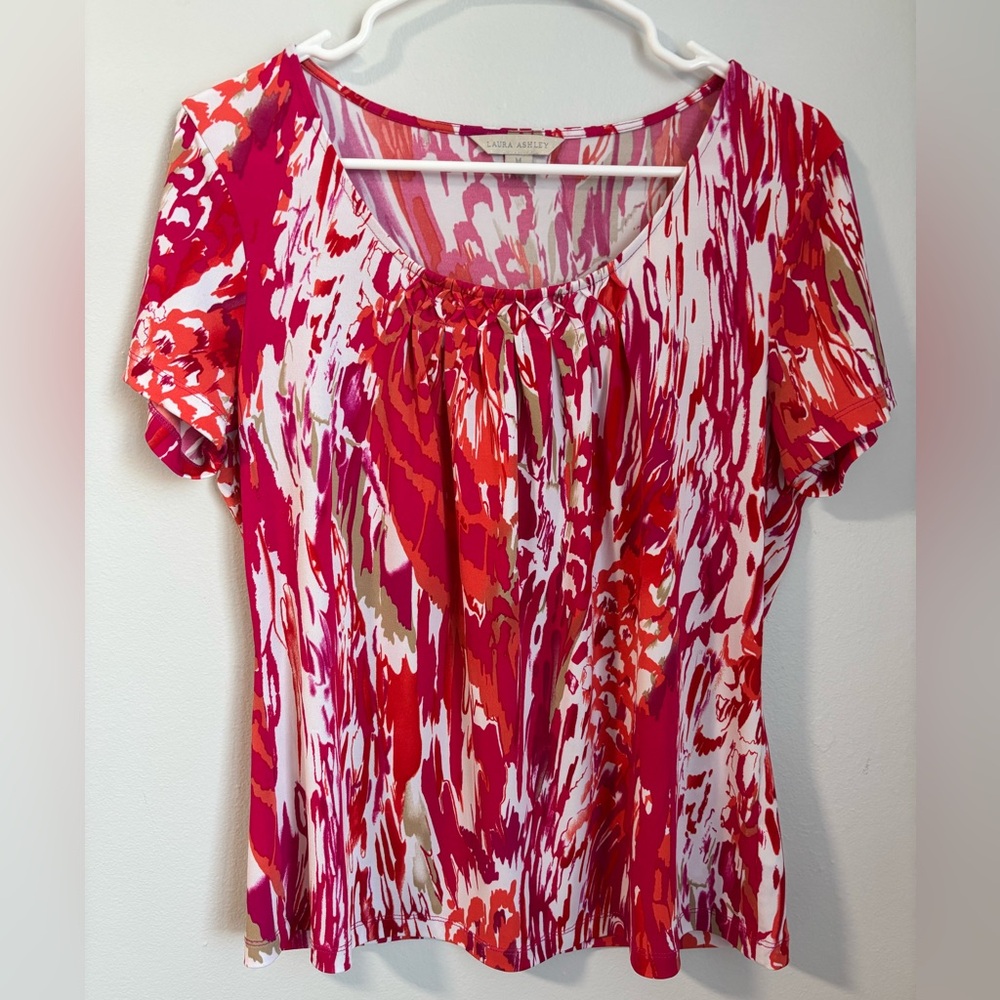 Multicolor Abstract Laura Ashley Top